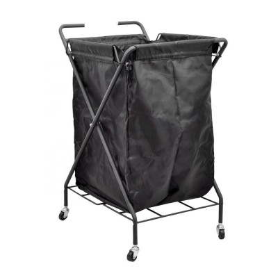 rubber wheel strong metal framework salon trolley towels car